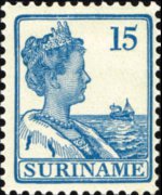Suriname 1913 - set Queen Wilhelmina: 15 c