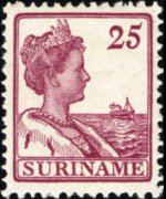 Suriname 1913 - serie Regina Guglielmina: 25 c