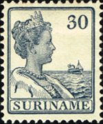 Suriname 1913 - serie Regina Guglielmina: 30 c