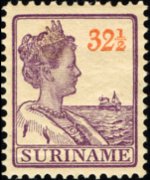 Suriname 1913 - serie Regina Guglielmina: 32½ c
