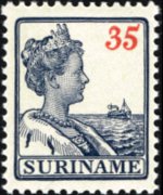 Suriname 1913 - serie Regina Guglielmina: 35 c