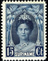 Suriname 1927 - serie Regina Guglielmina: 15 c