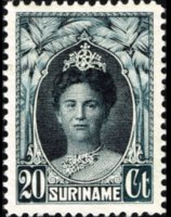 Suriname 1927 - serie Regina Guglielmina: 20 c