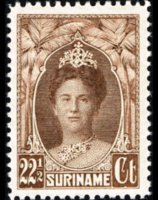 Suriname 1927 - serie Regina Guglielmina: 22½ c