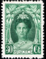 Suriname 1927 - serie Regina Guglielmina: 30 c