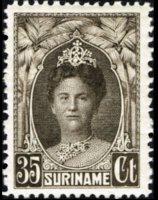 Suriname 1927 - serie Regina Guglielmina: 35 c