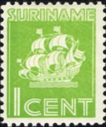 Suriname 1936 - set Ship: 1 c