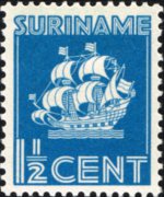 Suriname 1936 - set Ship: 1½ c