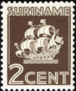 Suriname 1936 - set Ship: 2 c