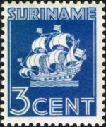 Suriname 1936 - set Ship: 3 c