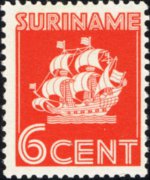 Suriname 1936 - set Ship: 6 c