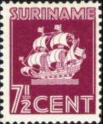 Suriname 1936 - serie Nave: 7½ c