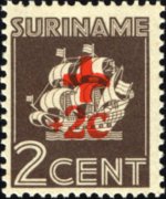 Suriname 1936 - set Ship: 2 c + 2 c