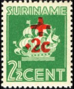 Suriname 1936 - serie Nave: 2½ c + 2 c