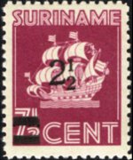 Suriname 1936 - serie Nave: 2½ c su 7½ c