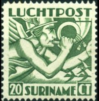 Suriname 1930 - serie Mercurio: 20 c
