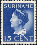 Suriname 1941 - set Queen Wilhelmina: 15 c