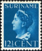 Suriname 1941 - serie Regina Guglielmina: 12½ c