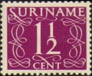 Suriname 1948 - set Numeral: 1½ c