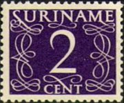 Suriname 1948 - serie Cifra: 2 c
