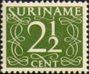 Suriname 1948 - serie Cifra: 2½ c