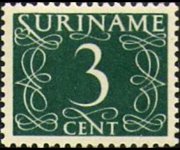 Suriname 1948 - serie Cifra: 3 c