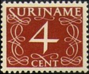 Suriname 1948 - serie Cifra: 4 c