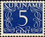 Suriname 1948 - serie Cifra: 5 c