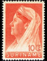 Suriname 1936 - serie Regina Guglielmina: 10 c