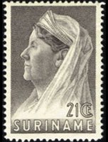 Suriname 1936 - set Queen Wilhelmina: 21 c