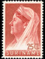 Suriname 1936 - serie Regina Guglielmina: 25 c