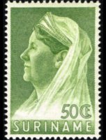 Suriname 1936 - serie Regina Guglielmina: 50 c