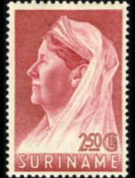 Suriname 1936 - set Queen Wilhelmina: 2,50 g