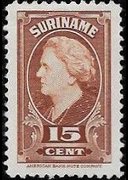 Suriname 1945 - set Queen Wilhelmina: 15 c