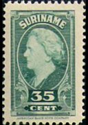 Suriname 1945 - set Queen Wilhelmina: 35 c