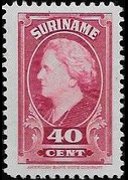 Suriname 1945 - serie Regina Guglielmina: 40 c
