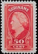 Suriname 1945 - serie Regina Guglielmina: 50 c
