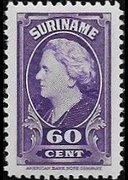 Suriname 1945 - serie Regina Guglielmina: 60 c