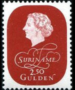 Suriname 1959 - serie Regina Giuliana: 2,50 g