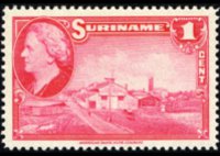 Suriname 1945 - set Pictures of Suriname: 1 c