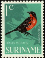 Suriname 1966 - serie Uccelli: 1 c