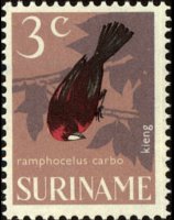 Suriname 1966 - serie Uccelli: 3 c