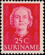 Suriname 1951 - serie Regina Giuliana: 25 c