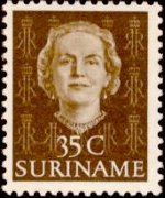 Suriname 1951 - serie Regina Giuliana: 35 c