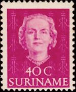 Suriname 1951 - serie Regina Giuliana: 40 c