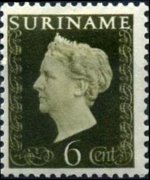 Suriname 1948 - serie Regina Guglielmina: 6 c
