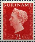 Suriname 1948 - serie Regina Guglielmina: 7½ c