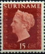 Suriname 1948 - serie Regina Guglielmina: 15 c