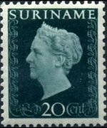 Suriname 1948 - serie Regina Guglielmina: 20 c