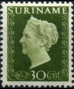 Suriname 1948 - serie Regina Guglielmina: 30 c